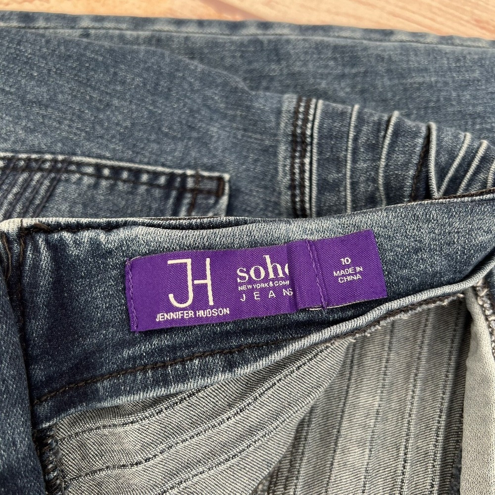 SOHO NY&C Jennifer Hudson Women's Size 10 High-Waist Ankle Legging Blue Jeans - Picture 7 of 9
